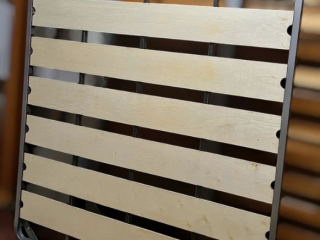 Trine dopio metalike me bambu, 160x190cm