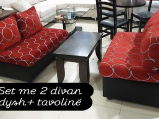 Set me 2 divan 2-she dhe tavoline